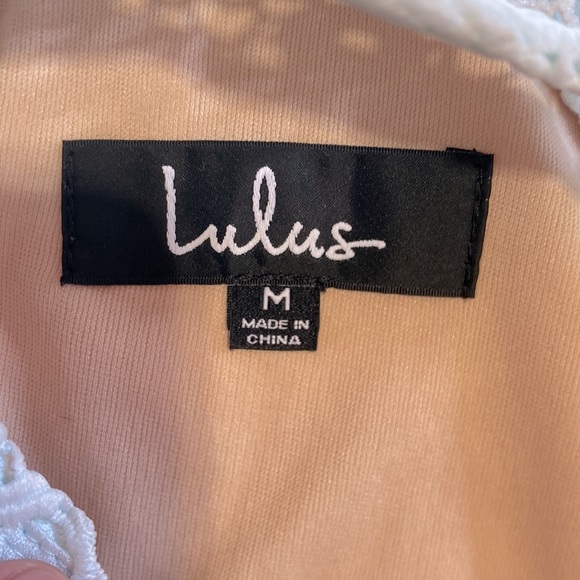 Lulus Dream Life Light Blue Lace Bodycon Dress Size Medium - Picture 10 of 11